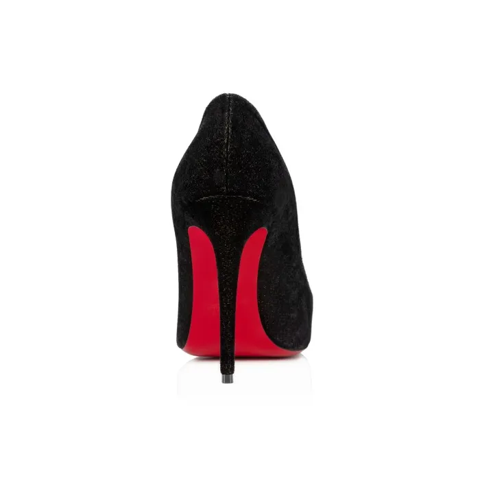 Women Kate Max 100 Mm Pumps 8211 Velvet D039Or 8211 Black Christian Louboutin Pumps