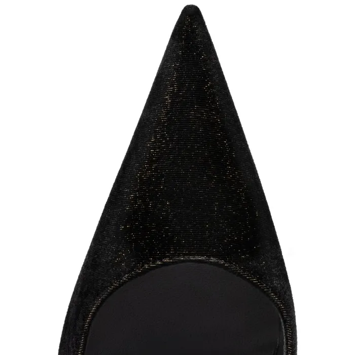 Women Kate Max 100 Mm Pumps 8211 Velvet D039Or 8211 Black Christian Louboutin Pumps