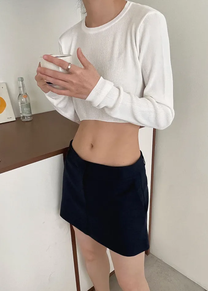 Women Kaz Cropped Knit Top 8211 White The Frankie Shop Tops
