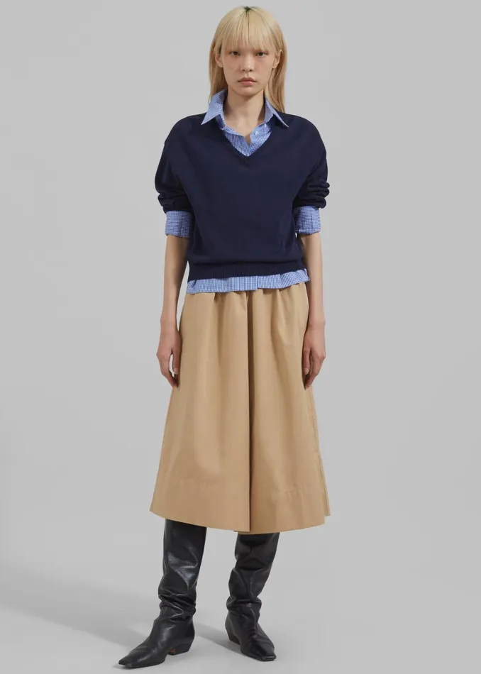 Women Kessa Gingham Button Up Shirt 8211 Blue The Frankie Shop Tops