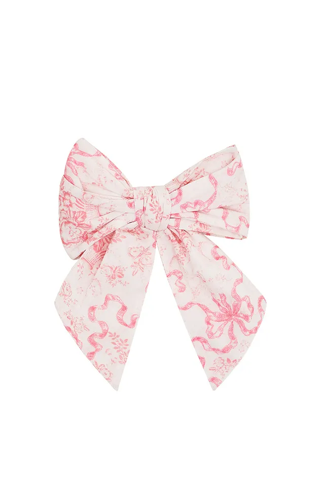 WomenKids Hair Accessories LoveShackFancy Elisiette Hair Bow Barrette Bubblegum Blast