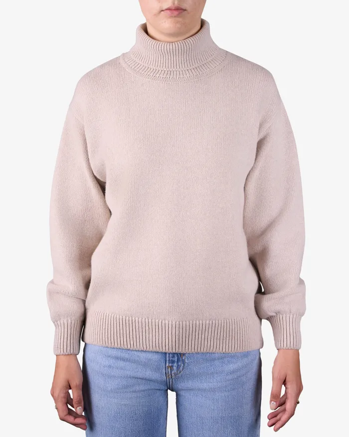Women Knit Sweaters Colorfulstandard Merino Wool Turtleneck 8211 Navy Blue