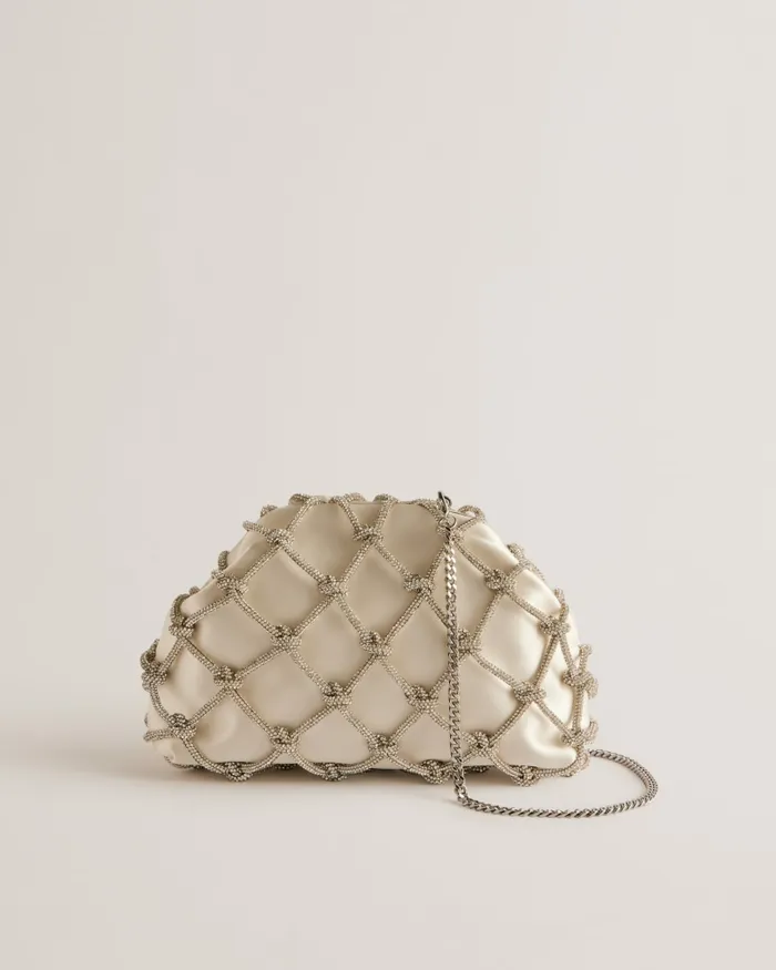 Women KYLAR 8211 Crystal Clutch Bag Ivory Ted Baker Leather Bags Women KYLAR 8211 Crystal Clutch Bag Ivory Ted Baker Leather Bags