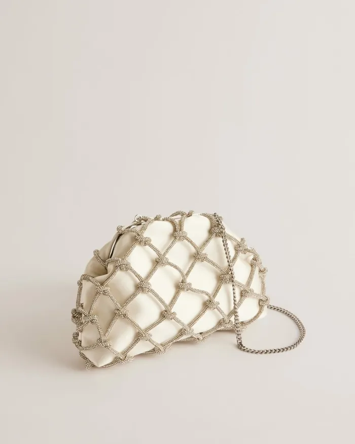Women KYLAR 8211 Crystal Clutch Bag Ivory Ted Baker Leather Bags Women KYLAR 8211 Crystal Clutch Bag Ivory Ted Baker Leather Bags
