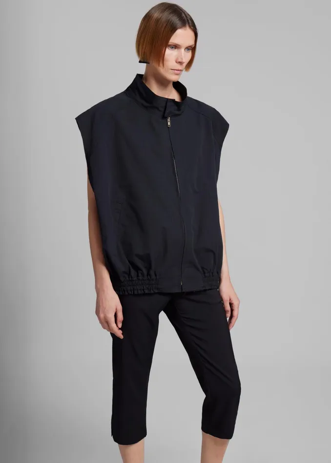 Women Lance Sleeveless Bomber Jacket 8211 Black The Frankie Shop Outerwear