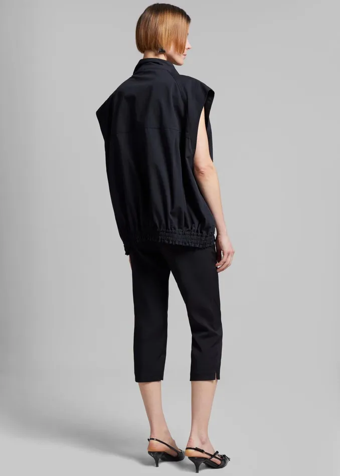 Women Lance Sleeveless Bomber Jacket 8211 Black The Frankie Shop Outerwear