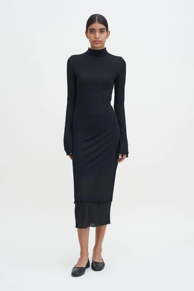 Women Layered Frill Dress Black Filippa K Dresses