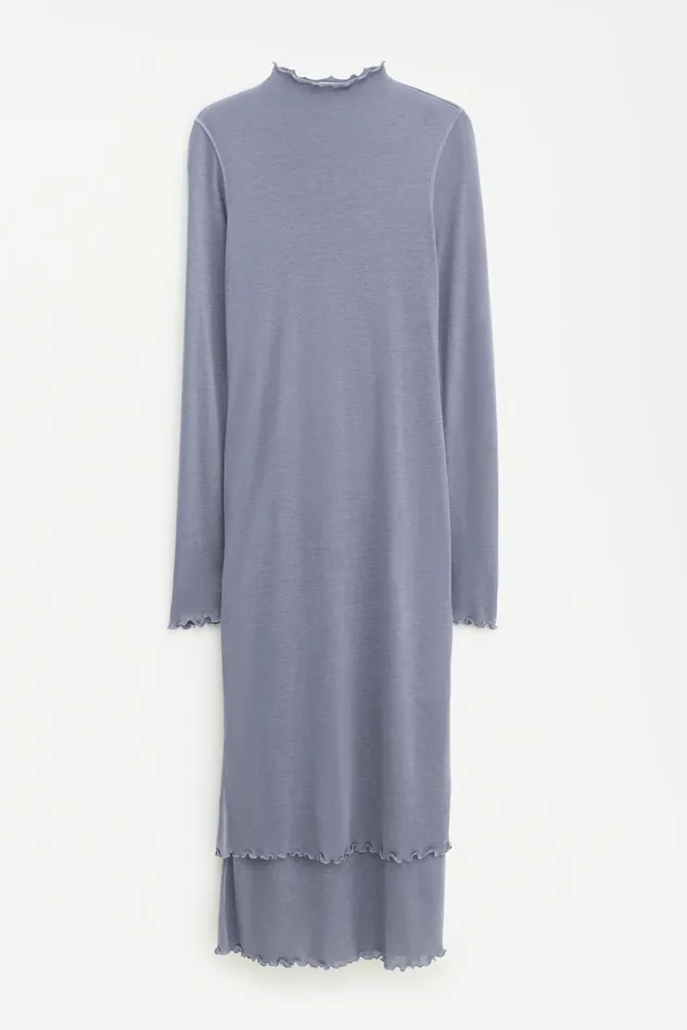 Women Layered Frill Dress Grey Blue Filippa K Dresses