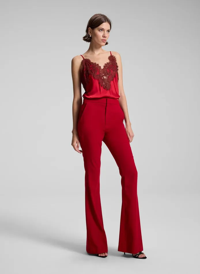 Women Lennon Satin And Lace Camisole Top Really Redbosco ALC Tees and Tanks