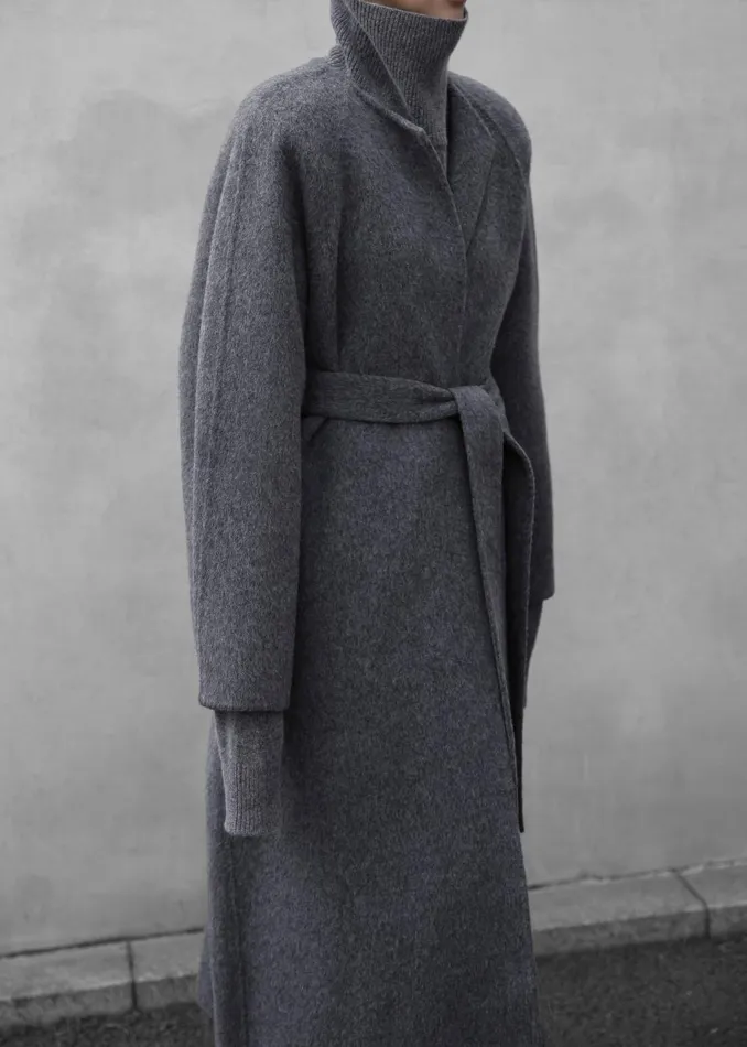 Women Leon Wool Coat 8211 Grey The Frankie Shop Outerwear