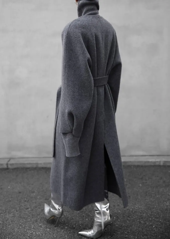 Women Leon Wool Coat 8211 Grey The Frankie Shop Outerwear