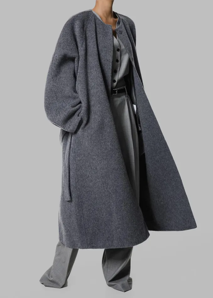 Women Leon Wool Coat 8211 Grey The Frankie Shop Outerwear