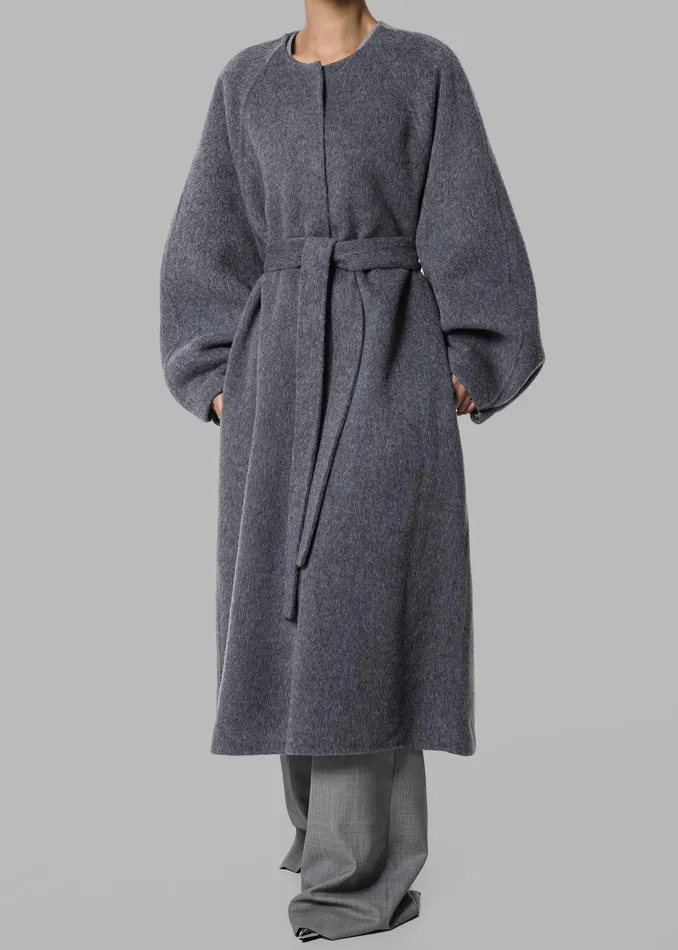 Women Leon Wool Coat 8211 Grey The Frankie Shop Outerwear