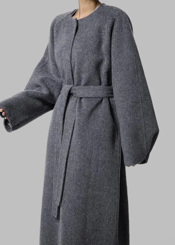 Women Leon Wool Coat 8211 Grey The Frankie Shop Outerwear