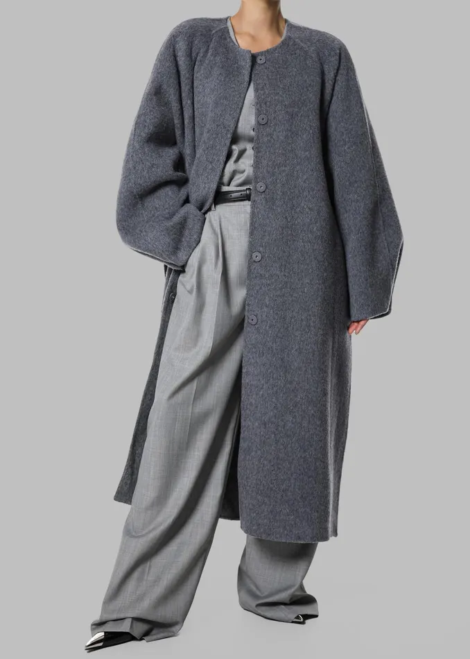 Women Leon Wool Coat 8211 Grey The Frankie Shop Outerwear