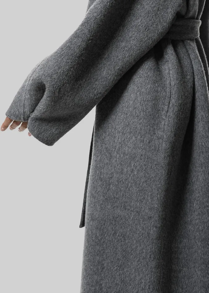 Women Leon Wool Coat 8211 Grey The Frankie Shop Outerwear