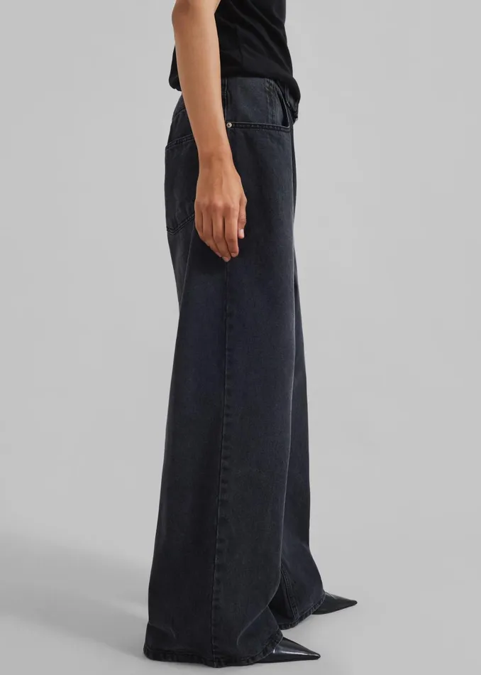 Women Lexington Jeans 8211 Black Wash The Frankie Shop Bottoms