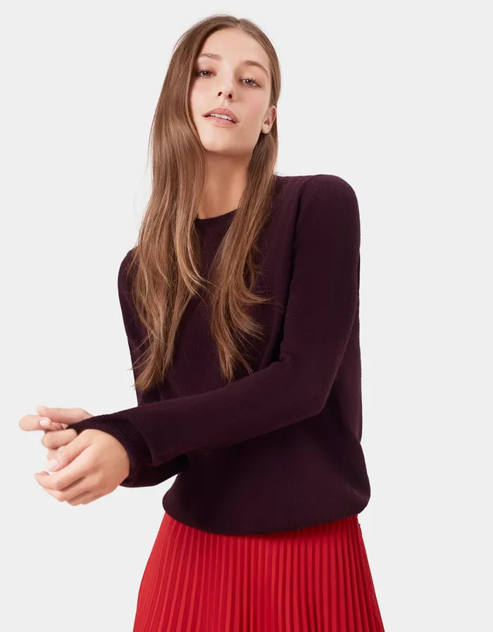 Women Light Merino Wool Crew 8211 Lava Grey Women Knit Sweaters Colorfulstandard