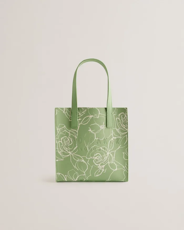 Women LINECON 8211 Floral Crosshatch Small Icon Bag Light Green Ted Baker Tote Bags Women LINECON 8211 Floral Crosshatch Small Icon Bag Light Green Ted Baker Tote Bags