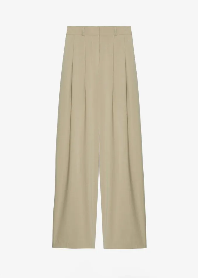 Women Livvy Pleated Trousers 8211 Beige The Frankie Shop Bottoms