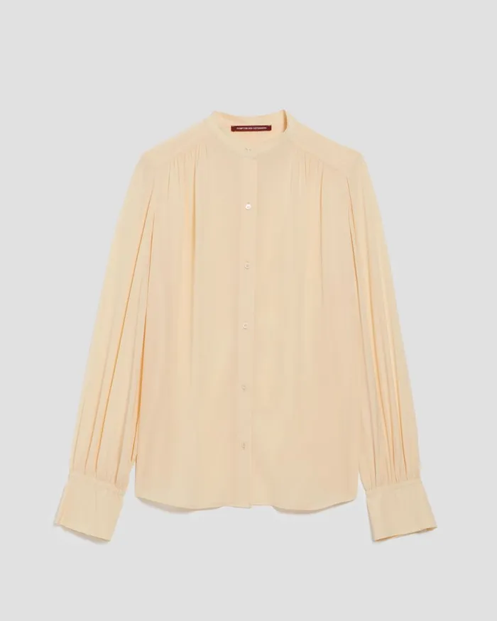 Women LongSleeve Silky Shirt Natural Comptoir Des Cotonniers Blouses and Shirts and Tops Women LongSleeve Silky Shirt Natural Comptoir Des Cotonniers Blouses and Shirts and Tops