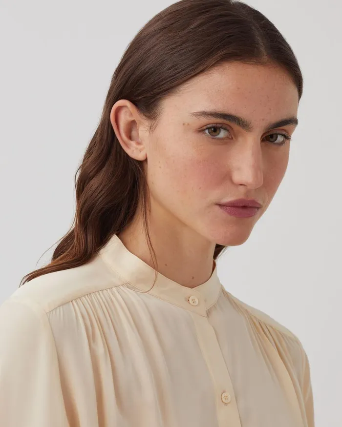 Women LongSleeve Silky Shirt Natural Comptoir Des Cotonniers Blouses and Shirts and Tops Women LongSleeve Silky Shirt Natural Comptoir Des Cotonniers Blouses and Shirts and Tops