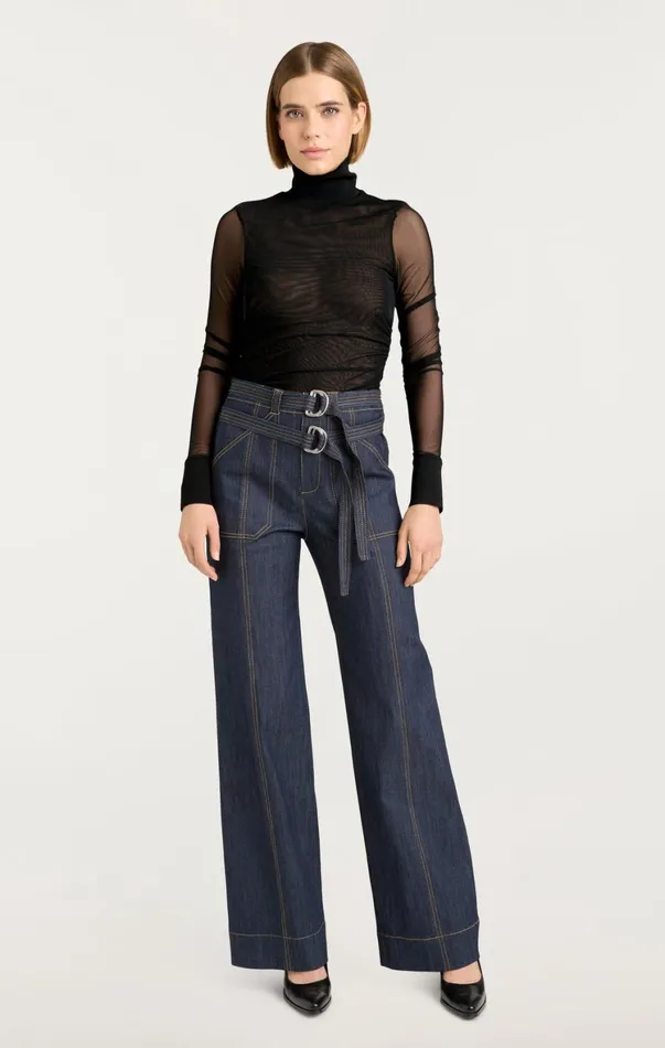 Women Long Sleeve Tops Cinq Sept Halen Top Black