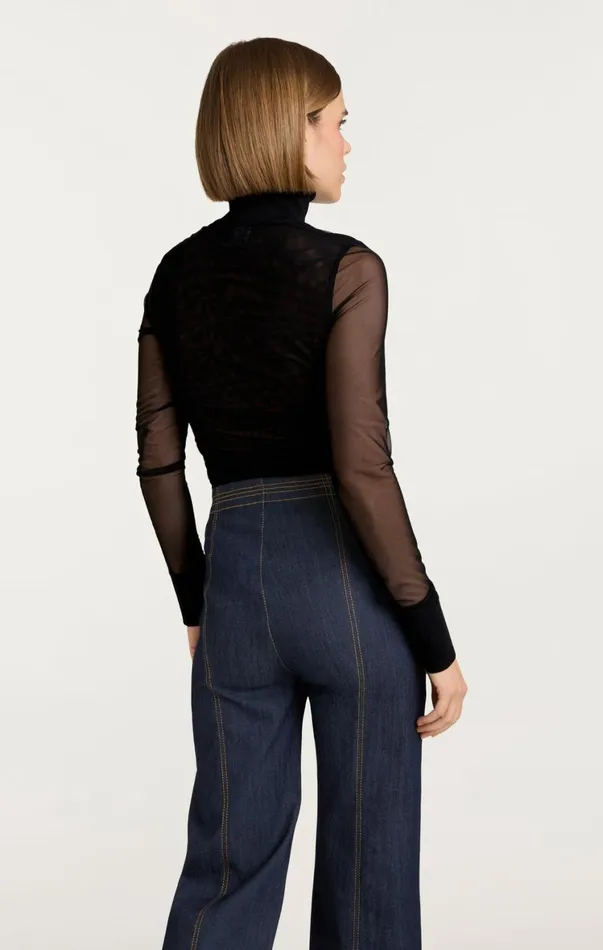 Women Long Sleeve Tops Cinq Sept Halen Top Black
