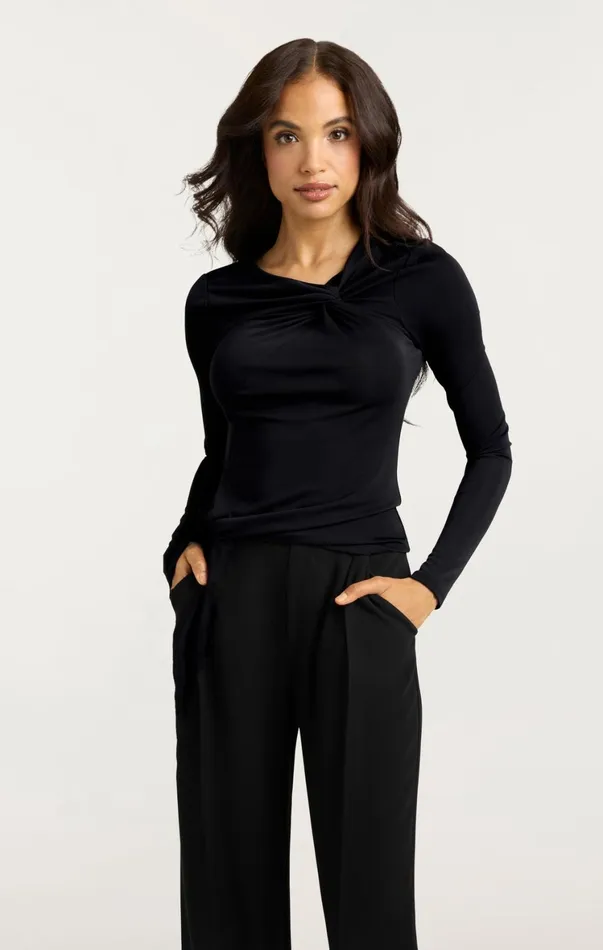 Women Long Sleeve Tops Cinq Sept Jolene Top Black