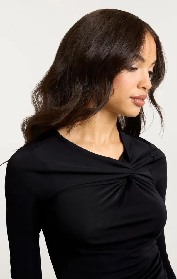 Women Long Sleeve Tops Cinq Sept Jolene Top Black