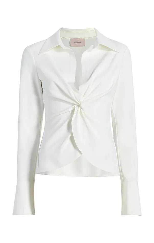 Women Long Sleeve Tops Cinq Sept Mckenna Top Ivory