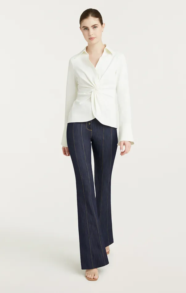 Women Long Sleeve Tops Cinq Sept Mckenna Top Ivory