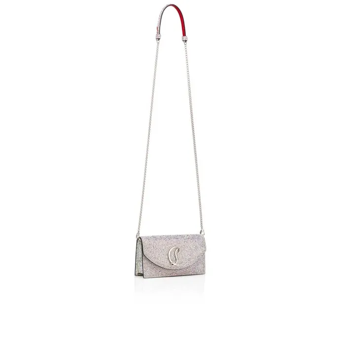 Women Loubi54 Clutch 8211 Strass 8211 Aurore Borale Christian Louboutin Shoulder Bags
