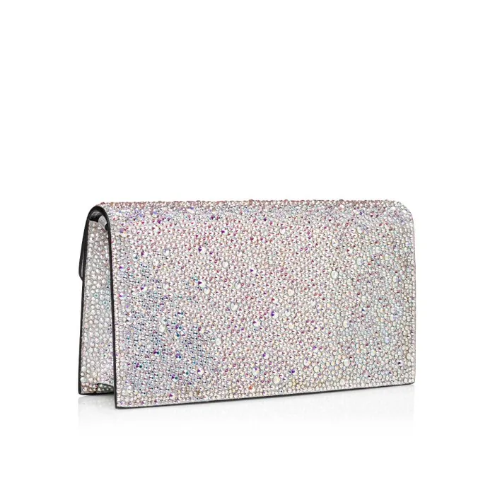 Women Loubi54 Clutch 8211 Strass 8211 Aurore Borale Christian Louboutin Shoulder Bags