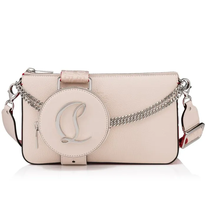 Women Loubila Crossbody Bag 8211 Grained Calf Leather 8211 Leche Christian Louboutin Shoulder Bags