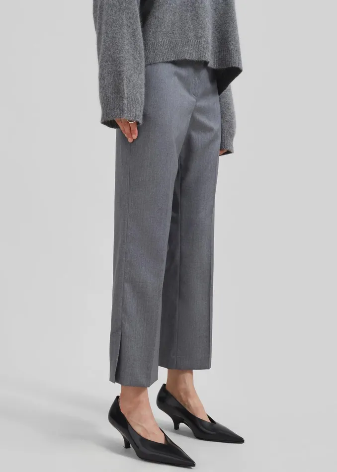 Women Loulou Studio Dorkas Pants 8211 Grey The Frankie Shop Bottoms
