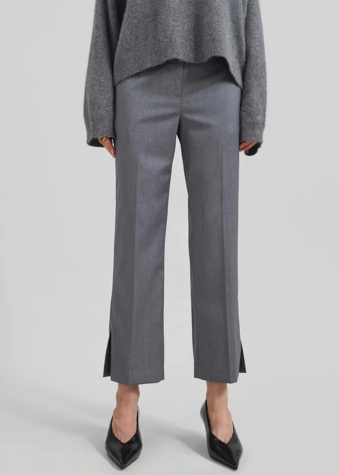 Women Loulou Studio Dorkas Pants 8211 Grey The Frankie Shop Bottoms