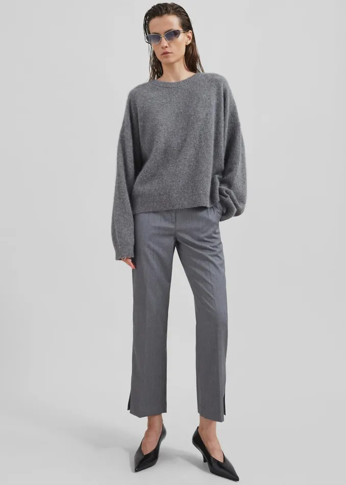 Women Loulou Studio Dorkas Pants 8211 Grey The Frankie Shop Bottoms