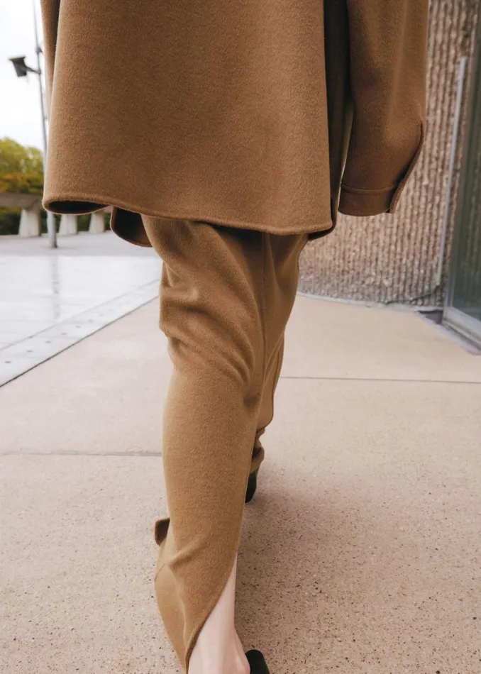 Women Malvo Long Wool Pencil Skirt 8211 Camel The Frankie Shop Bottoms