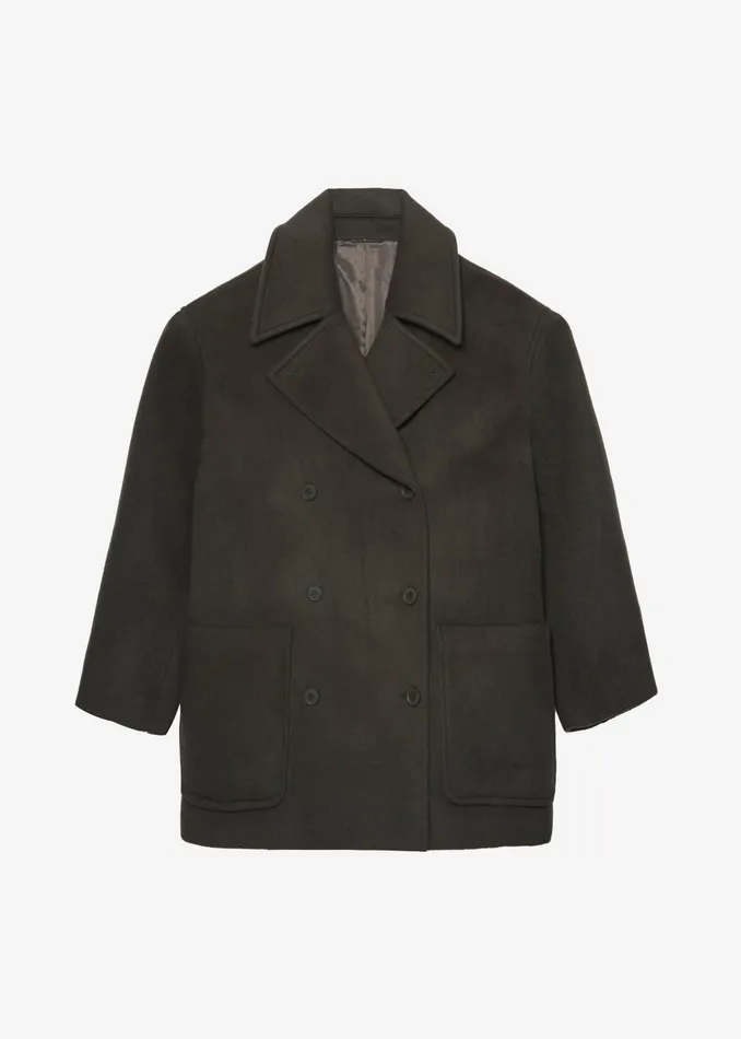 Women Marian Oversized Peacoat 8211 Khaki The Frankie Shop Outerwear