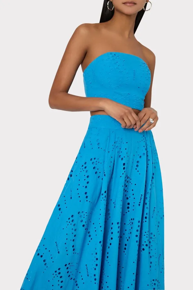 Women Matching Sets Milly Butterfly Eyelet Skirt Blue Women Matching Sets Milly Butterfly Eyelet Skirt Blue