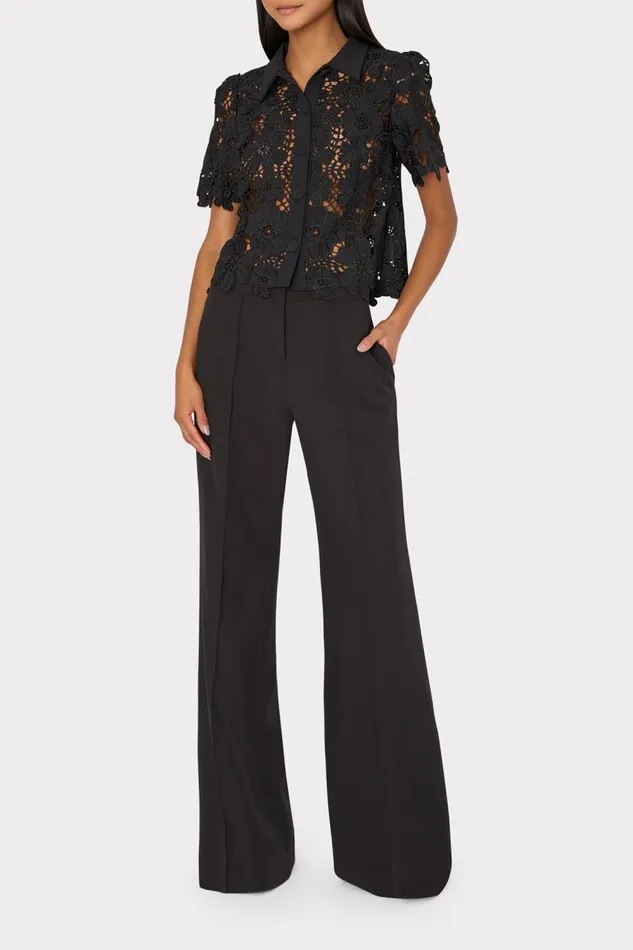 Women Matching Sets Milly Nash Cady Pants Black