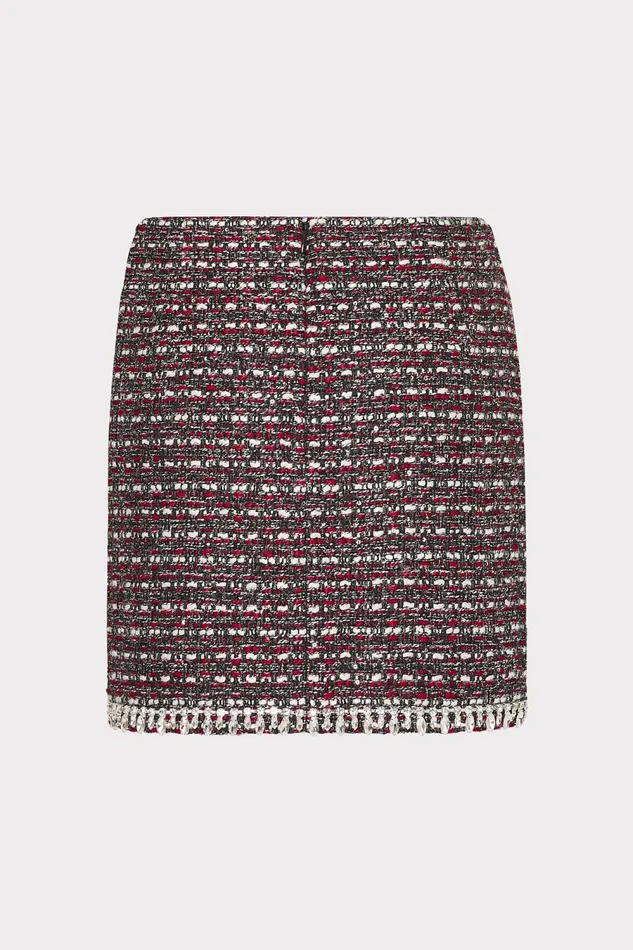 Women Matching Sets Milly Nika Tweed Crystal Embellished Mini Skirt Scarlet Multi Women Matching Sets Milly Nika Tweed Crystal Embellished Mini Skirt Scarlet Multi