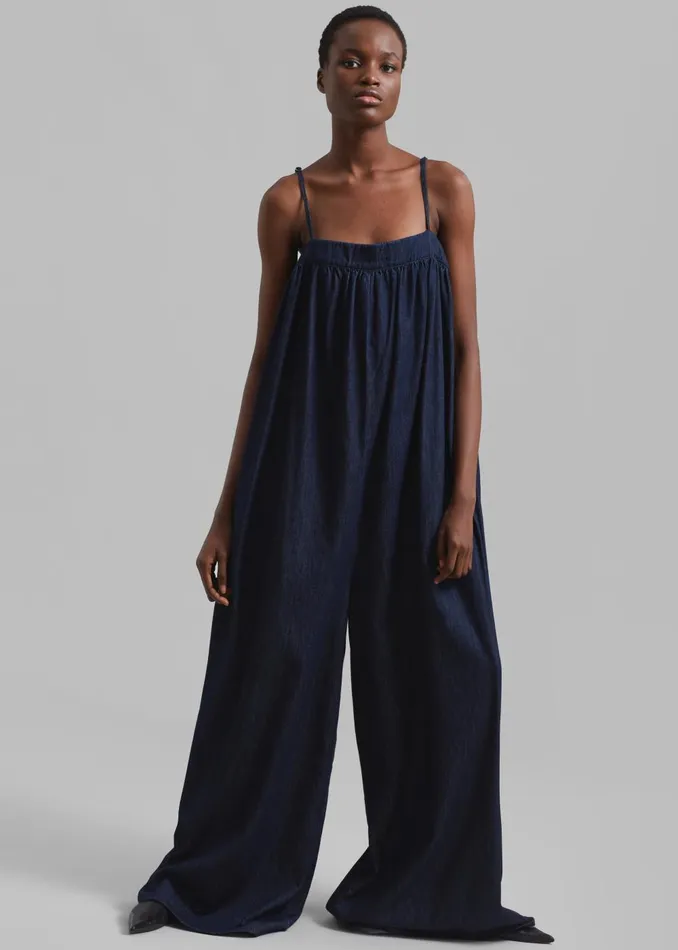 Women Maude Denim Jumpsuit 8211 Raw Wash The Frankie Shop Jumpsuits