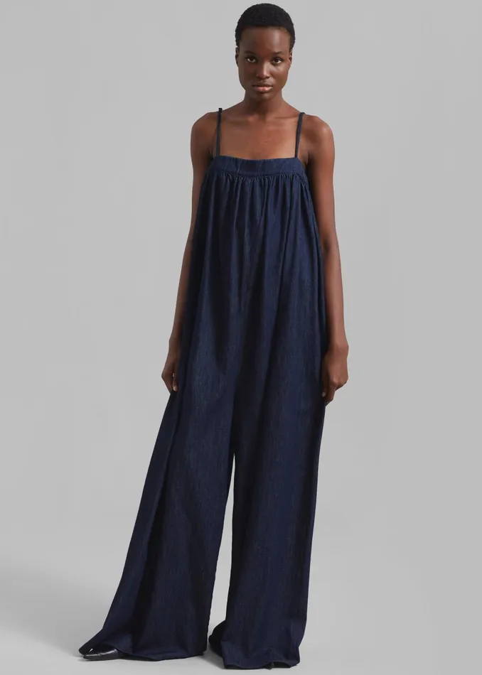 Women Maude Denim Jumpsuit 8211 Raw Wash The Frankie Shop Jumpsuits