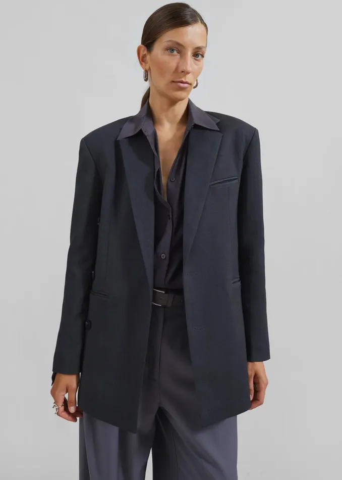 Women Mazie Blazer 8211 Charcoal The Frankie Shop Outerwear