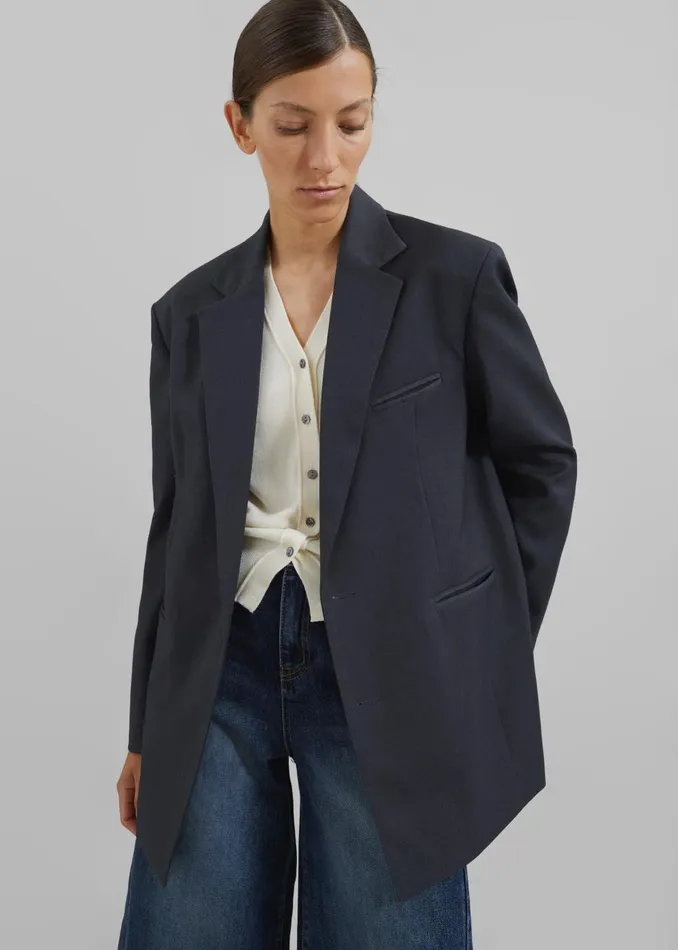 Women Mazie Blazer 8211 Charcoal The Frankie Shop Outerwear