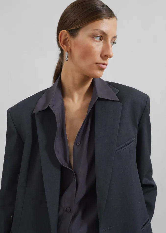 Women Mazie Blazer 8211 Charcoal The Frankie Shop Outerwear