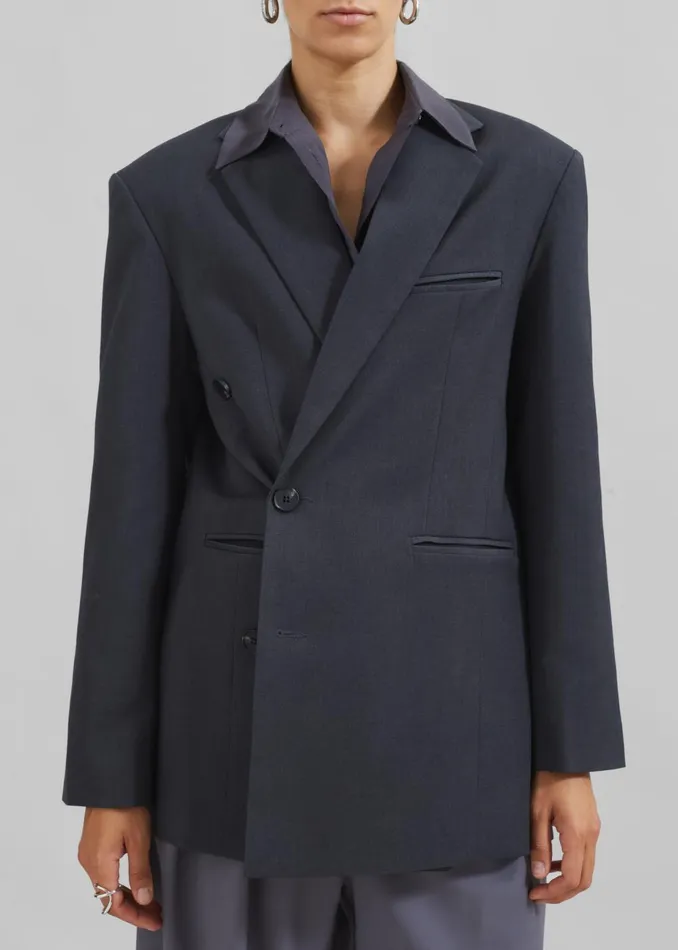 Women Mazie Blazer 8211 Charcoal The Frankie Shop Outerwear