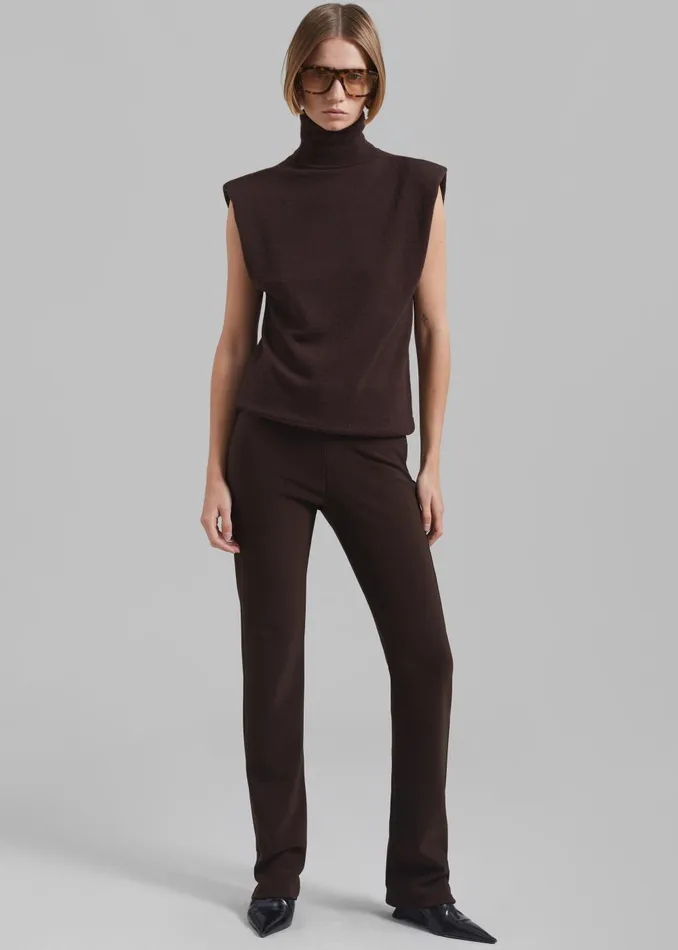 Women Mckenna Tailored Leggings 8211 Brown The Frankie Shop Bottoms